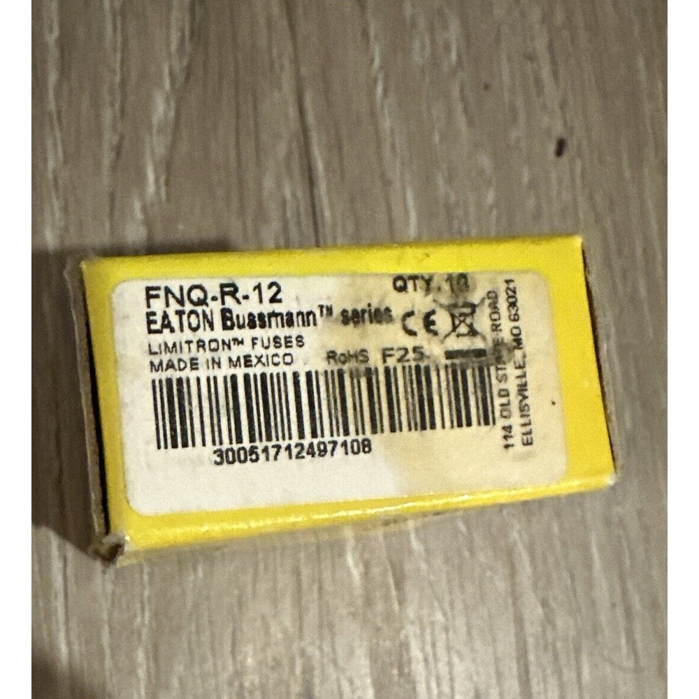 8 Pcs New‎ FNQ-R-12 Current Limiting Time-Delay Class CC Fuse 12A 600Vac